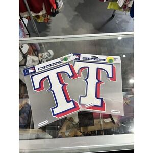 Vintage Set Of Two Texas Rangers MLB Baseball Die Cut Decals